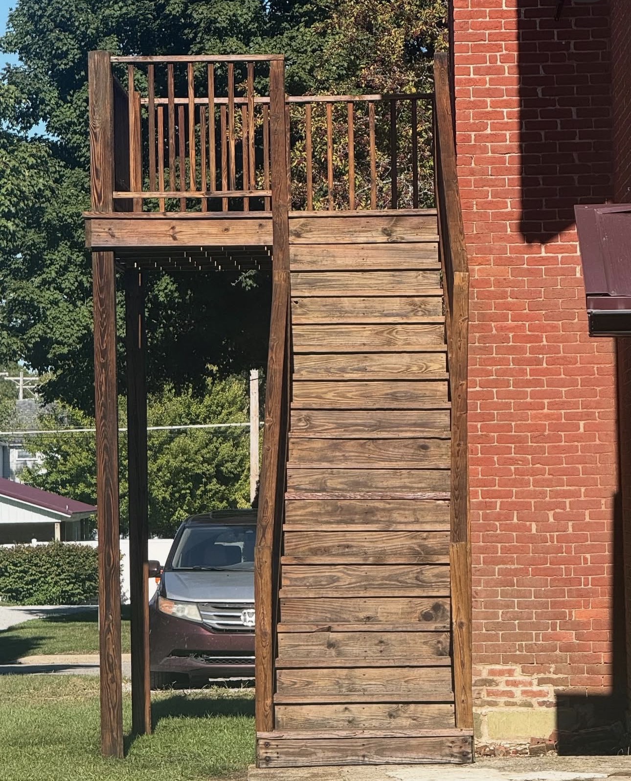 Deck stairs restoration after